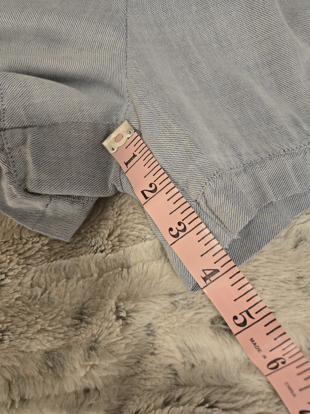 Who What Wear Light Blue High-Waist Ruffled Shorts - Picture 5 of 6